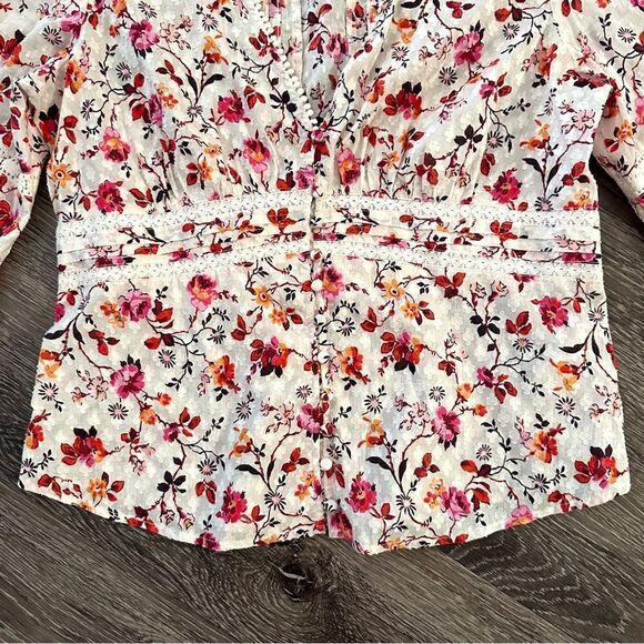 By Anthropologie Puff-Sleeved Lace Buttondown - Picture 5 of 9